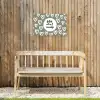 Tekst - geluk zit in 't zonnetje - Quotes - Geluk - Zon Tuinposter op houten frame 2 cm dik klein -sfeer4