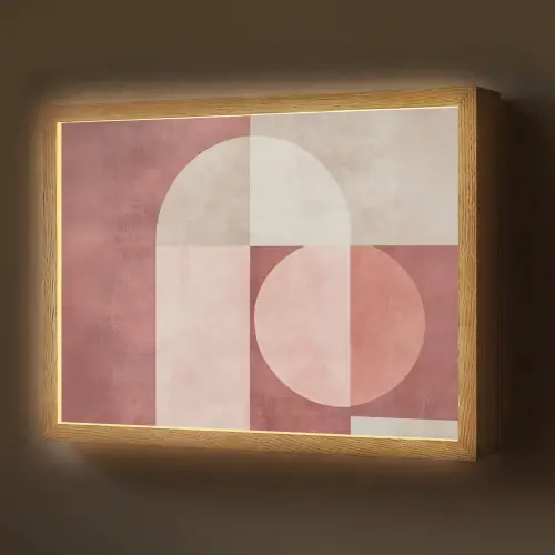 Figuren - Abstract - Roze Light Box met batterij (Wandlamp) middel -z3d_website