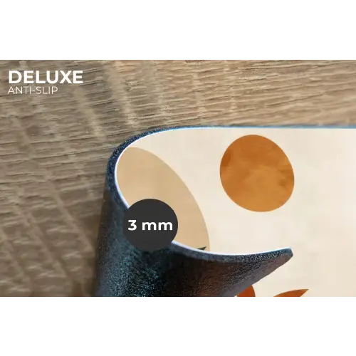 Vormen - Rond - Bladeren - Beige Placemat vinyl groot -closeup