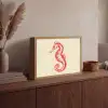 Zeepaardje - Rood - Fijne details Light Box met batterij (Wandlamp) middel -sfeer2