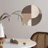 Raster - Halve cirkels - Contrast Wandcirkel behangsticker klein -sfeer3