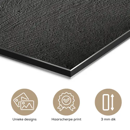 Beton print - Industrieel - Zwart aluminium wit klein -closeup_NL