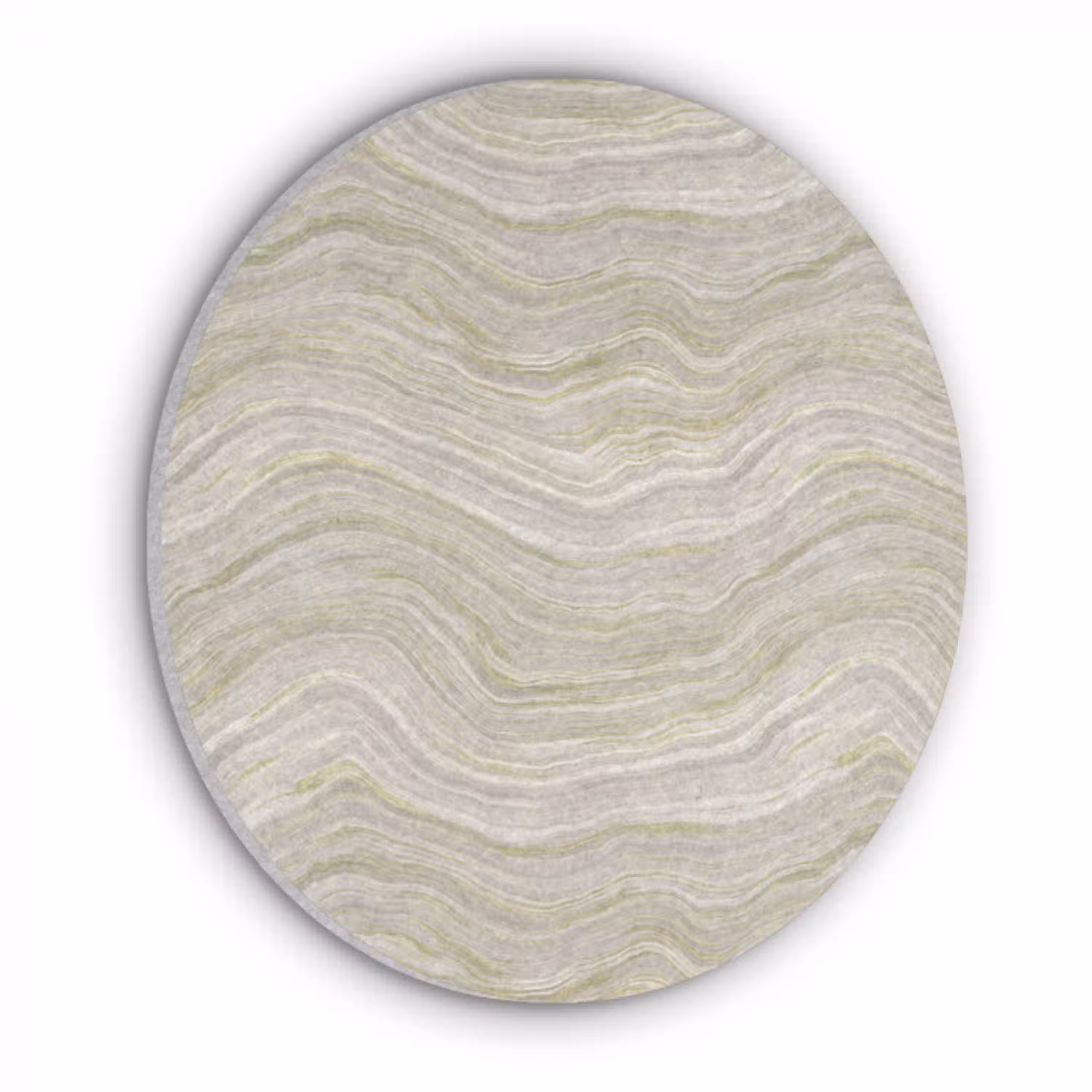 Patroon - Sereen - Groen Akoestische PET Vilt - Rond klein 838 -3d