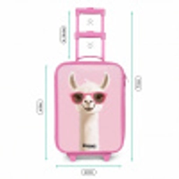 Lama - Wit - Zonnebril - Wimpers Kinderkoffer - Roze klein -productfoto_formaten
