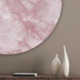 Roze - Kwartsmarmer - Aders Akoestische PET Vilt - Rond klein 838 -sfeer5_closeup