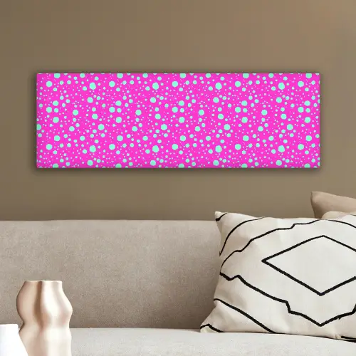 Stippen - Mint - Neon - Fuchsia canvas 2cm klein 828 -sfeer3