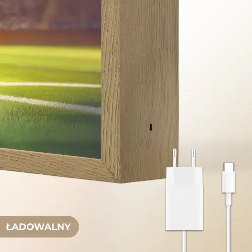 Draak - Voetbal - Vuur - Stadion Light Box met batterij (Wandlamp kind) middel -USP_websiteoplaadbaarNL