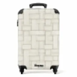Vlechtwerk - Banen - Beige NBS - Handbagage koffer - Volwassenen Unisex middel -productfoto_recht