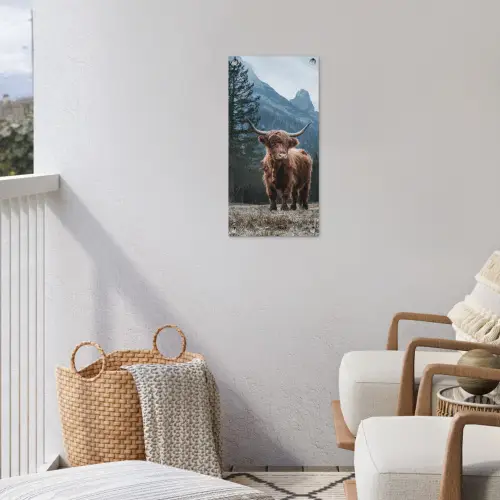 Hooglander voor Bergen tuinposter los doek klein -sfeer8