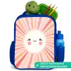 Ronde zon met gezicht Kinderrugzak - Blauw middel -inhoud_NL