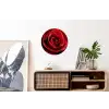 Rood - Roos - Romantisch Wandcirkel aluminium klein -kantoor