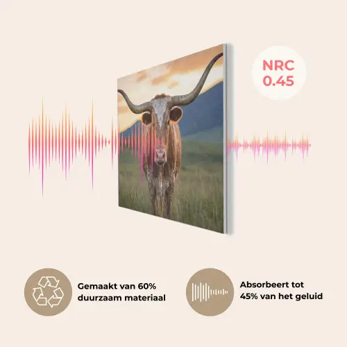 Longhorn - Landschap - Zonsondergang PET vilt klein -USP_NL