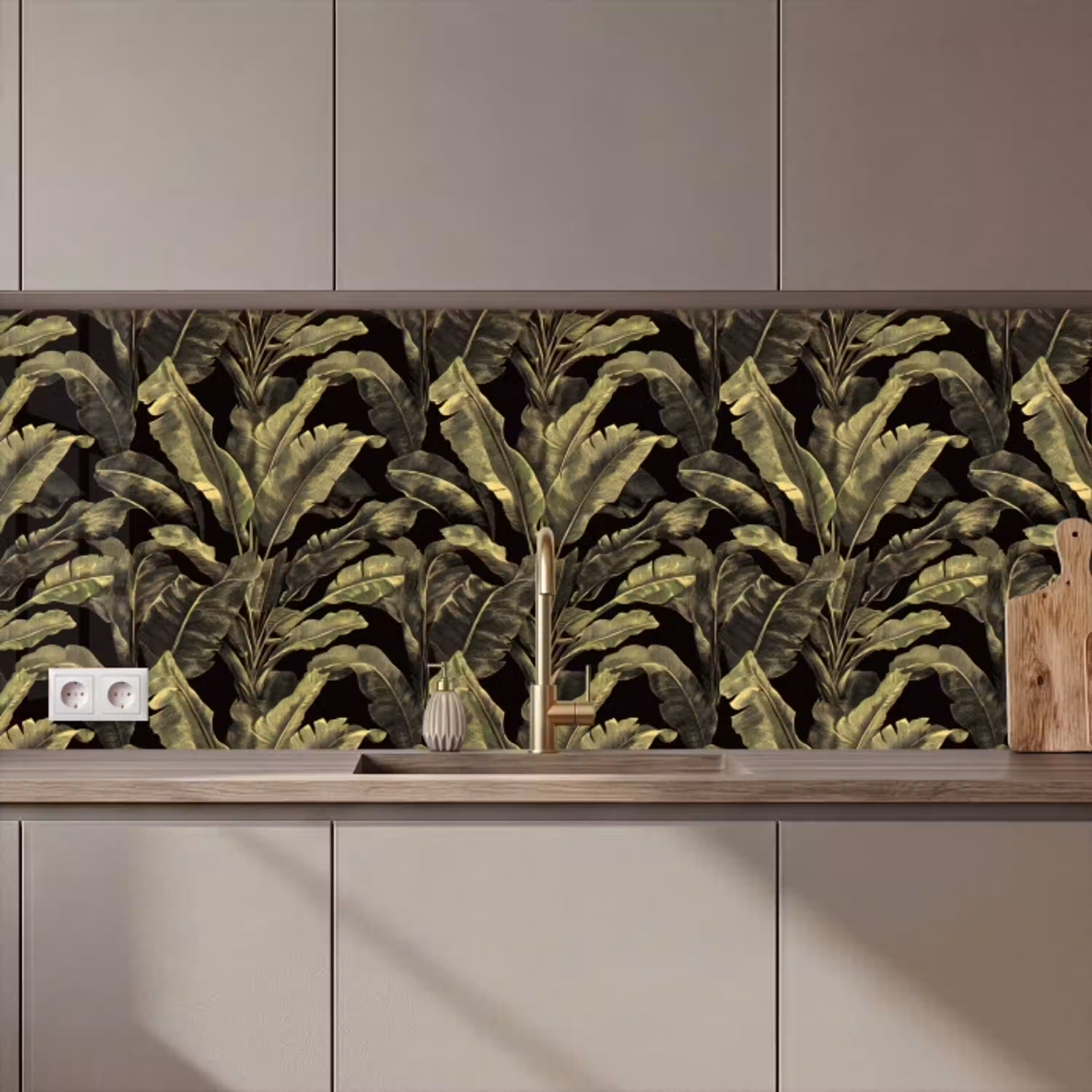 Botanisch - Bladeren - Groen keuken achterwand 2 middel 871 zz_3dshopping