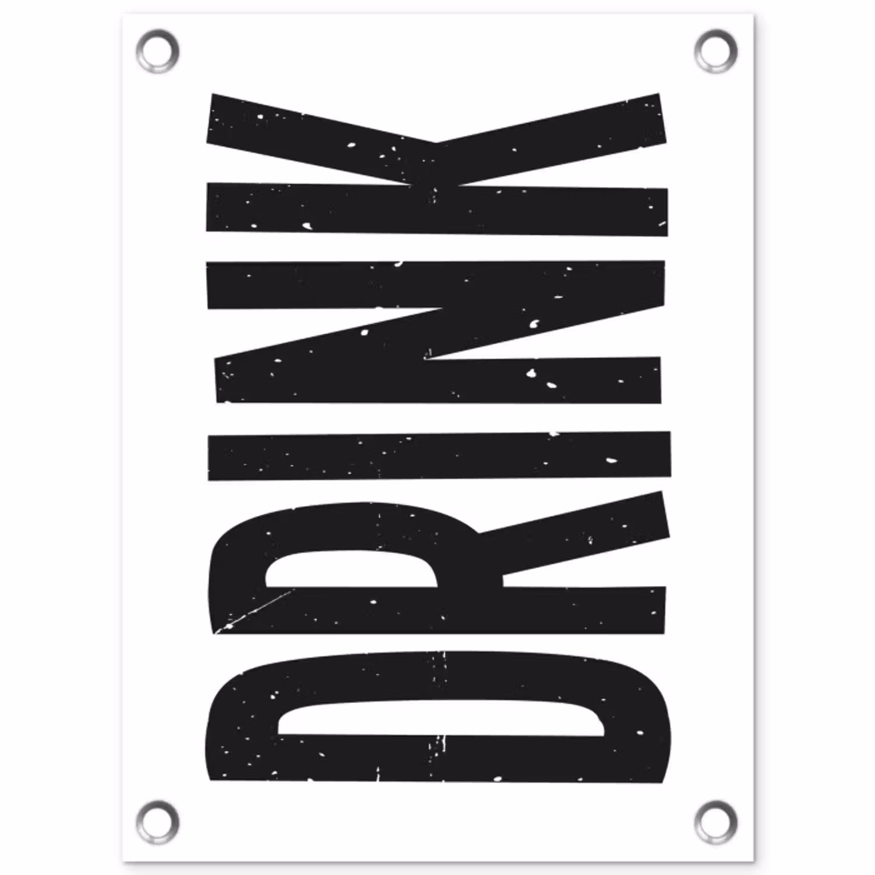 Drink - Zwart - Wit - Decoratie tuinposter los doek klein -3d