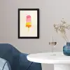 Waterijsje - Retro - Stokje - Roze fotolijst zwart zonder passe partout klein -sfeer4