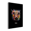 Schotse hooglander als graffiti art aluminium wit klein -3d