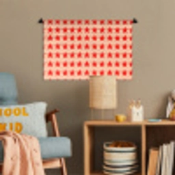 Patroon - Sterren - Rood Wandkleed katoen klein 269 -wsfeer4_kind