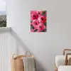 Bloemen - Verf - Roze tuinposter los doek klein -sfeer8