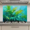 Bladeren - Groen - Schilderij - Abstract keuken achterwand spatscherm klein -3d_website