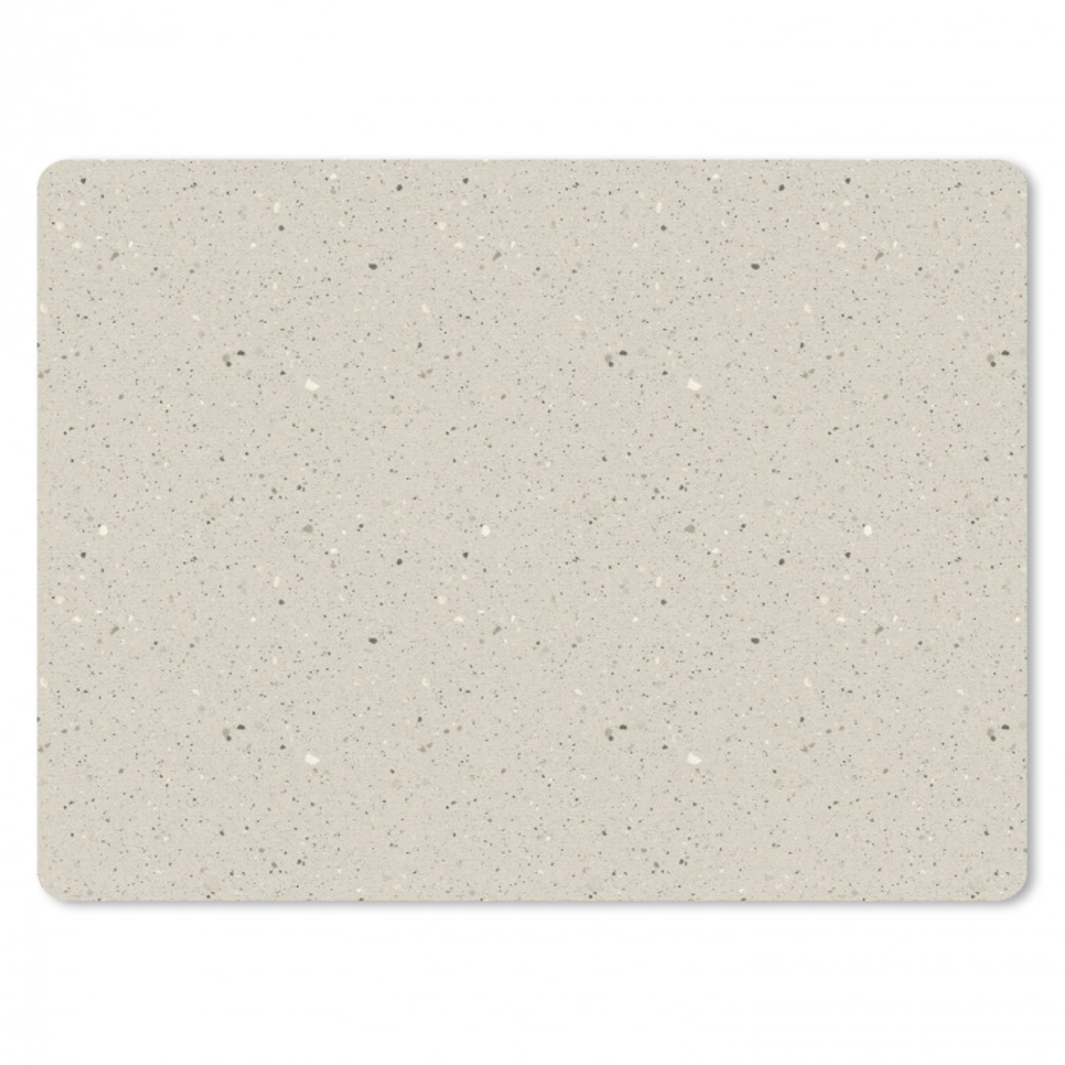 Lichtbeige - Terrazzo - Grijs muismat rubber klein 262 -3d