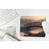 Brug - Mist - Bomen - Water muismat rubber klein -witbureau