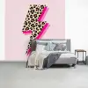 Stippen - Roze - Bliksem fotobehang vinyl groot -slaapkamer