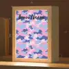 Camouflage - Roze - Blauw Light Box met kabel (Kinderlampje) klein -zzz_3d_website