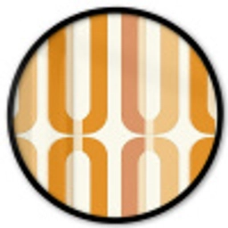 U-vorm - Retro - Oranje Fotolijst rond zonder passe partout klein 856 -3d