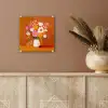 Vaas - Bloemen - Oranje plexiglas 5mm klein -sfeer5