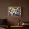 Tijger - Verfspatten - Goud Light Box met batterij (Wandlamp) middel -sfeer4