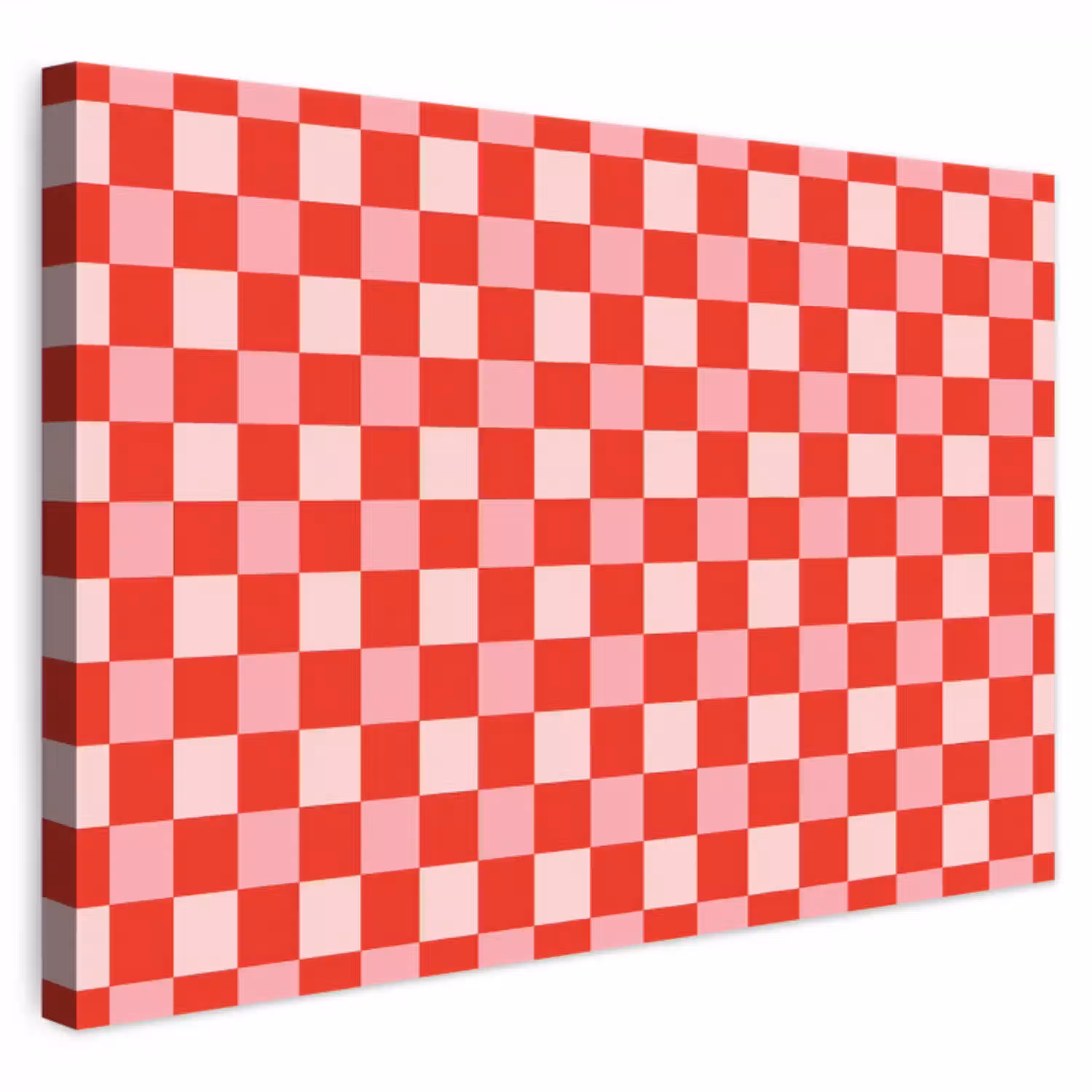 Vierkant - Klassiek - Rood canvas 2cm klein 34 -3d