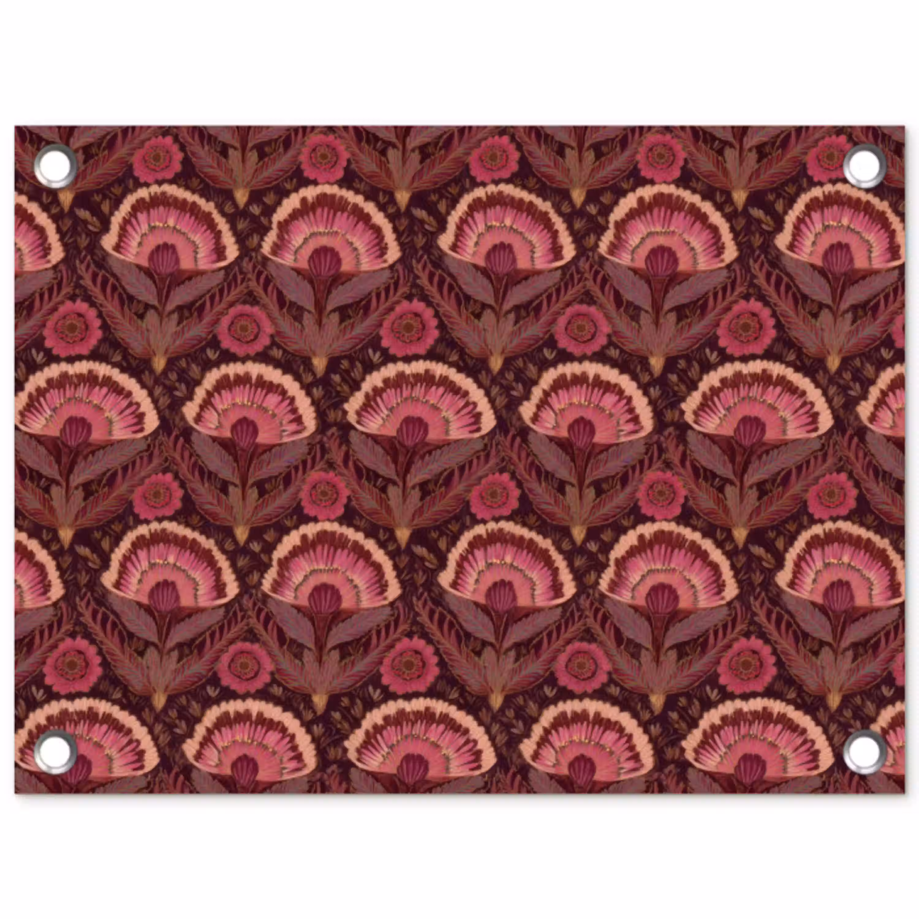 Antiek - Bloemen - Kleurrijk tuinposter los doek klein 239 -3d
