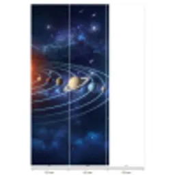 Ruimte - Zonnestelsel - Blauw Behang Vinyl klein -USP_banen