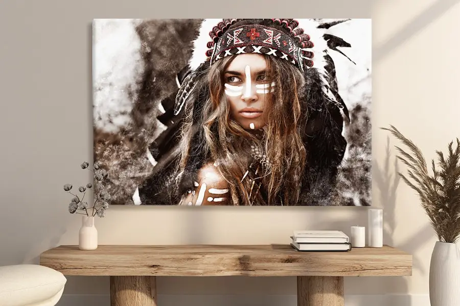 Canvas schilderij vrouw