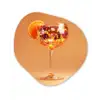 Drank - Oranje - Glitter - Disco Wandcirkel Organisch Aluminium middel -3d