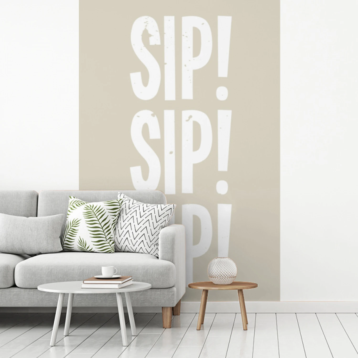 Vintage - Decoratie - Japandi - Wit fotobehang vinyl groot -woonkamer