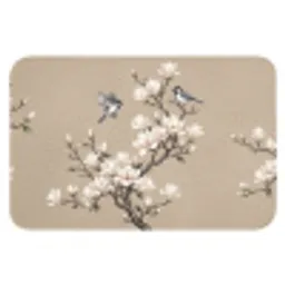 Oosters - Vogels - Beige Badmat klein -3d