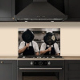 Koks - Koekenpannen - Keuken keuken achterwand spatscherm klein -sfeer1