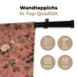 Klassiek - Botanisch - Roze Wandkleed katoen klein 269 -tsfeer2_DE