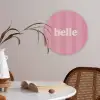 Roze - Gestreept - Belle Akoestische PET Vilt - Rond klein -sfeer3