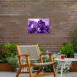 Bladeren - Paars - Tropisch - Abstract Tuinposter op houten frame 2 cm dik klein -sfeer3