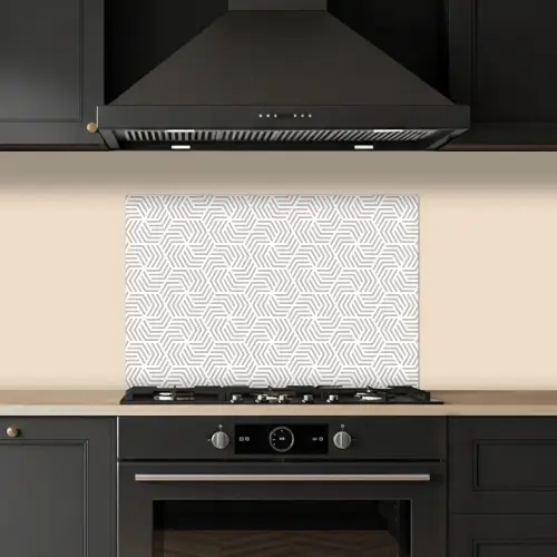 Grafisch - Patroon - Modern - Onderbroken keuken achterwand spatscherm klein 900 -sfeer1