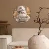 Kerst - Gnome - Bord - Kleurrijk Wandcirkel kunststof plaat 5mm dik klein -sfeer1