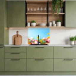 Bloemen - Kleurrijk - Blauw - Natuur keuken achterwand 2 middel -sfeer3