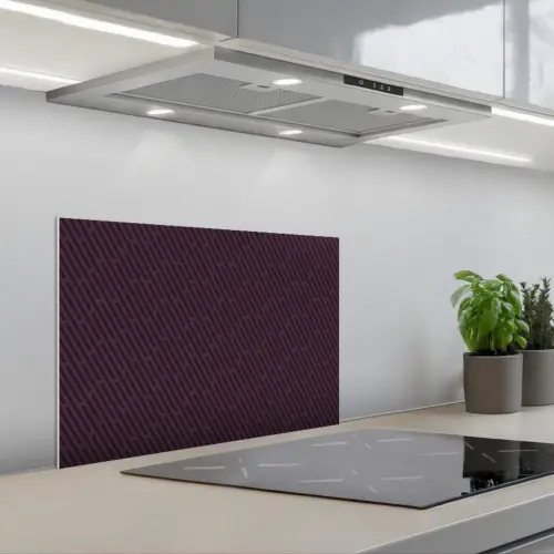 Donker - Paars - Patroon - Strepen keuken achterwand spatscherm klein 900 -3d_schuin