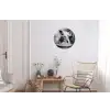 Varken - Schattig - Spaghetti - Zwart wit - Dier Wandcirkel aluminium klein -woonkamer