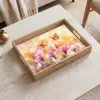 Vlinders - Oranje - Bloemen Dienblad Rechthoek middel -sfeer1