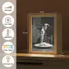 Geit - Bord - Spaghetti - Zwart Wit Light Box met kabel (Tafellamp) klein -USP_FR