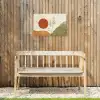 Zon - Abstract - Takken - Oranje Tuinposter op houten frame 2 cm dik klein -sfeer4