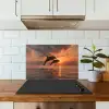 Dolfijnen - Zee - Realistisch keuken achterwand spatscherm klein -sfeer2